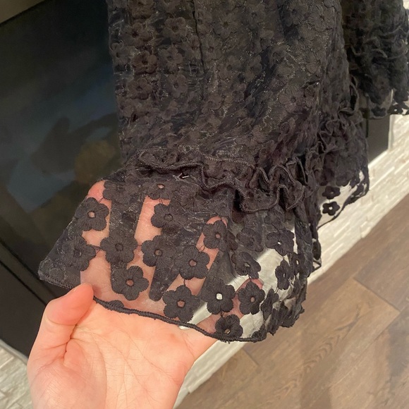 Selfie Leslie- FRILL BUST FLORAL EMBROIDERED OVERLAY DRESS - Picture 7 of 7